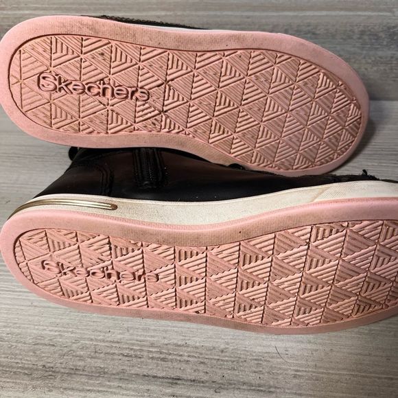 Sketchers Flashy  Glitter High Top Sneakers Good Tread Gold and Black + Glitter - Picture 7 of 8